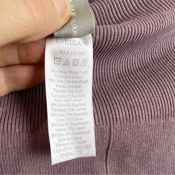 NEW EVERLANE The Seamless ribbed leggings DUSTY LAVENDER WOMEN XL/XXL - Picture 4 of 8